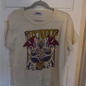 Daydreamer Cream Tee with Butterfly and Floral Design